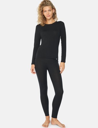 Danish Endurance Women's Merino Baselayer Set - Black - XL