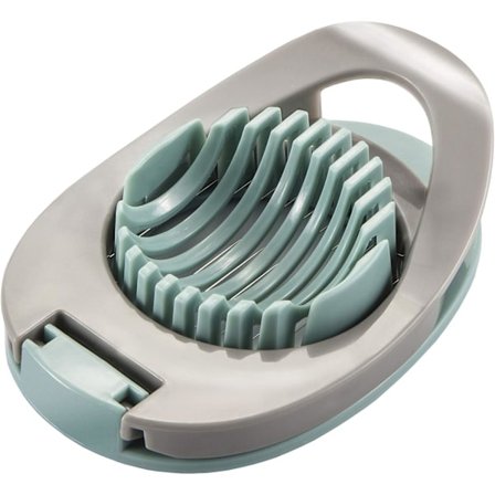 Æggedeler og frugtskærer i rustfrit stål - Perfekt til hårdkogte æg, jordbær og bløde frugter - Holdbart tråddesign, opvaskemaskine