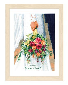 Stickpackung Bild Brautstrauß