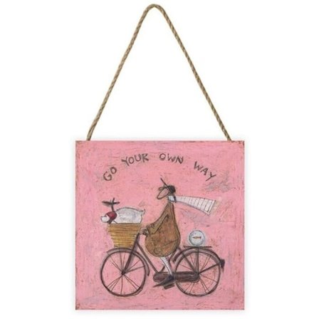 Sam Toft Go Your Own Way Träskylt En Storlek Rosa/Brun