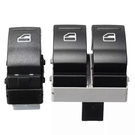 Strømbryter for vindusheis i bil, kompatibel med Transporter T5 T6 - WELLNGS