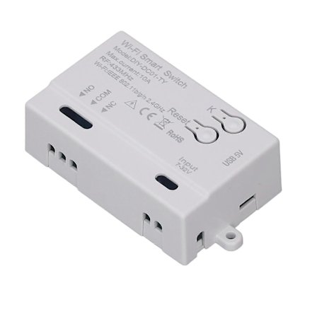 WiFi Relæ Switch 1CH Stemmestyring APP Fjernbetjening Trådløst Switch Modul til Lampe Ventilator Stik 7?32V USB 5V