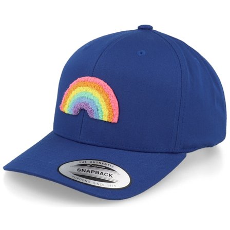 Kiddo Cap - Kids Rainbow Chenille Royal Blue Adjustable Adjustable Blue Cap - @ Hatstore