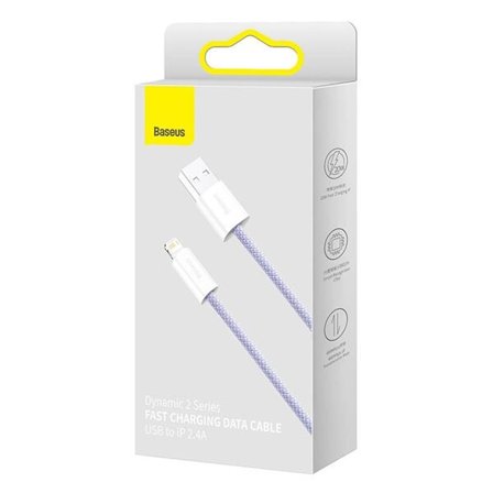 USB-kabel til Lightning Baseus Dynamic 2 Series, 2,4A, 2 m (lilla)
