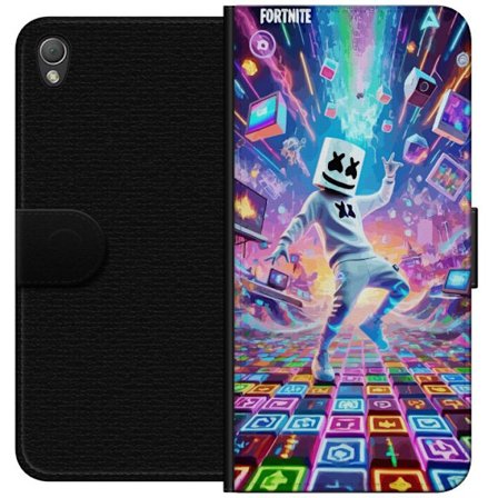 Sony Xperia Z3 Lommeboketui Marshmello danser i et neonbelagt digitalt landskap der farger, symboler og teknologi flyr rundt og skaper futuristisk ene