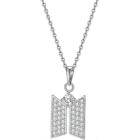 KPOP BTS ARMY Halskæde Vedhæng BTS Bangtan Boys Cubic Zirconia Smykker Army Fans Gaver Kompatibel med Kvinder Piger Drenge Style-01 -
