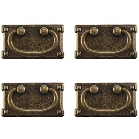 4 stk Vintage Antik Skuff Ring Pull Håndtak, Skapdør Møbelhåndtak Dekorasjon