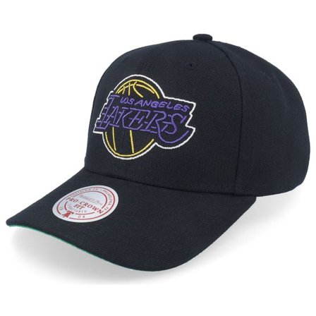 Mitchell & Ness - NBA Svart adjustable Keps - Los Angeles Lakers Neon Logo Pro Black Adjustable @ Hatstore