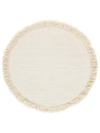 Ravi Biały Okrągły Mały Dywan