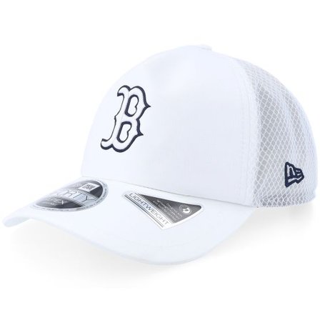 New Era - MLB Vit trucker Keps - Boston Red Sox 9FORTY White Mesh Apex A-Frame Trucker @ Hatstore
