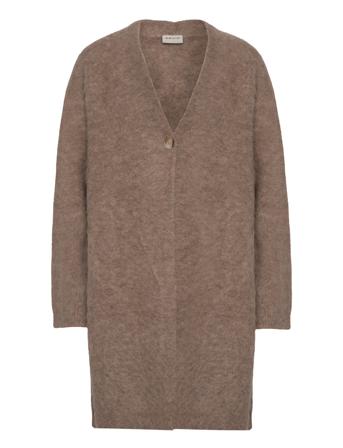 Mia Cardigan Strikkegenser Cardigan Brun Balmuir*Betinget Tilbud