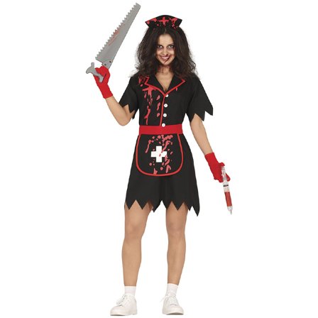Blodig Sygeplejerske Sort M