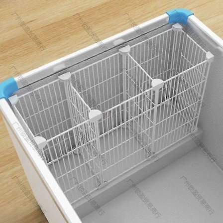 Fryseboks Organizer: Fryser Organisation Divider Metal Tråd Partition Container Opbevaringskurv Til Mad Kategorisering