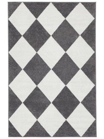 Indoor/Outdoor Rug Geometric Washable Small Puzzle - White/Grey 100X160 Modern Style