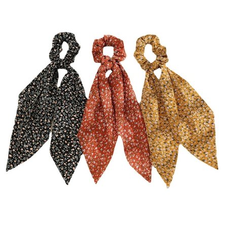 Hårskrunchies med hale, lange bånd, dame skrunchies, hårtilbehør for jenter, julepynt