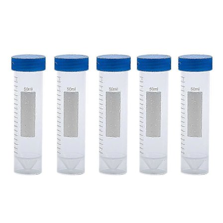 5 stycken 50ml Plast Transparent Centrifugrör Med Skala Plast Provrör Fristående Med S