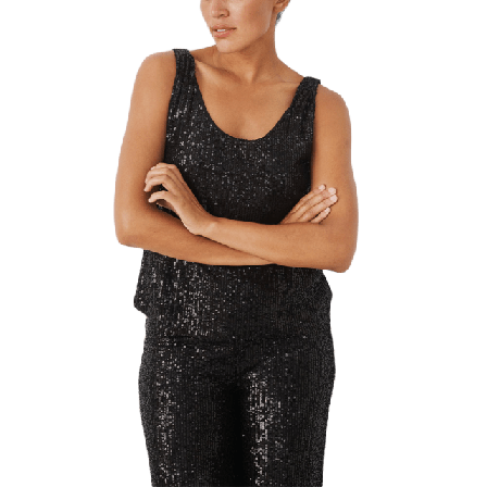 Part Two TamanaPW Top Linnen Dam Svart M