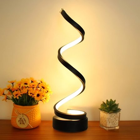 LED Bordlampe, Minimalistisk Moderne Spiral Bordlampe