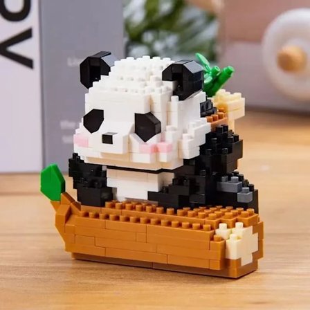 Luova Mini Söpö Panda Mikro Rakennuspalikat 3D Timanttimalli Eläimet Tiilet DIY Kaupunki Rakennuslelut Lapsille Lasten Lahja
