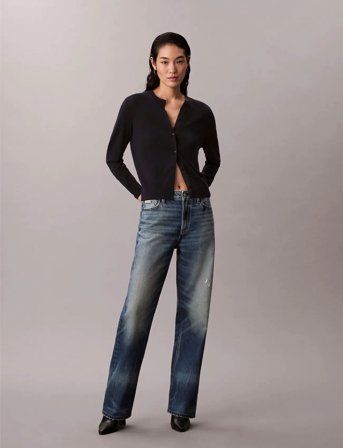 Calvin Klein Merino Cardigan - Black - XXL