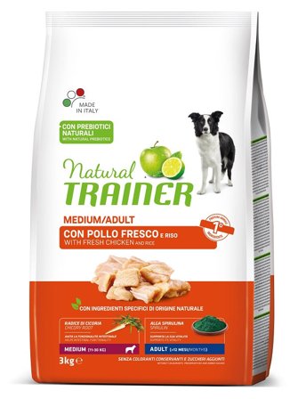 Natural Trainer Crocchette Pollo E Riso Per Cani Adulti Taglia