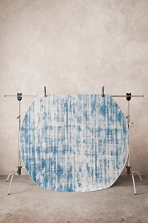 Jotex - Ronde Pooltapijt Blauw Blauw - CELINI - Koop Laag- en hoogpolige & geknoopte vloerkleden bij Jotex