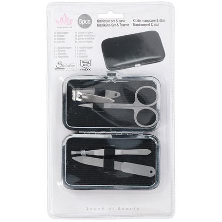 Manicuresæt med etui - 5 dele