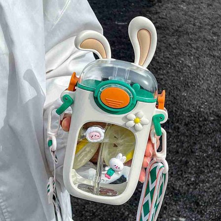 Vannflaske for barn Sportflaske HVIT