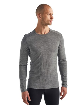 Icebreaker M 200 Oasis Ls Crewe - Grey - L