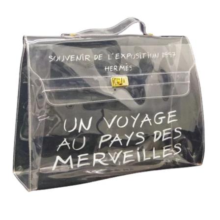Hermès Vintage Pre-owned Vinyl handTass , Grijs , Dames , Maat: ONE Size Vintage Tassen