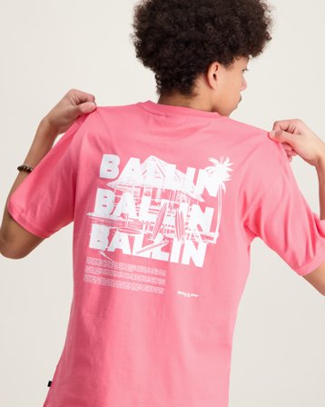 BALLIN Junior Surfers Paradise House T-shirt Rosa T-shirts Dreng - Kids Brand Store