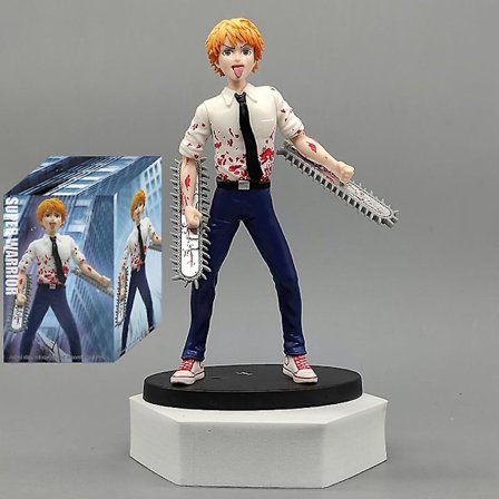19cm Motorsåg Man Denji Anime Figur Power/denji Action Figur Motorsåg Man Denji Figurine Vuxen Samlarobjekt Modell Docka Leksak Present C