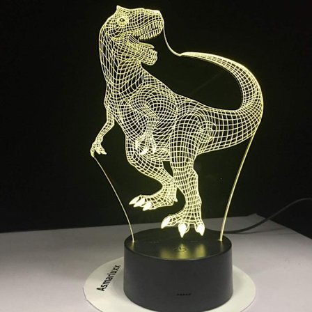 Tyrannosaurus Rex Ny Dinosaurie 3D LED-lampa Nattljus med
