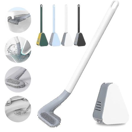 Silikontoalettborste och hållare Toalettborste Buddy Borste Rengöringsborste halkfri badrumstoalett