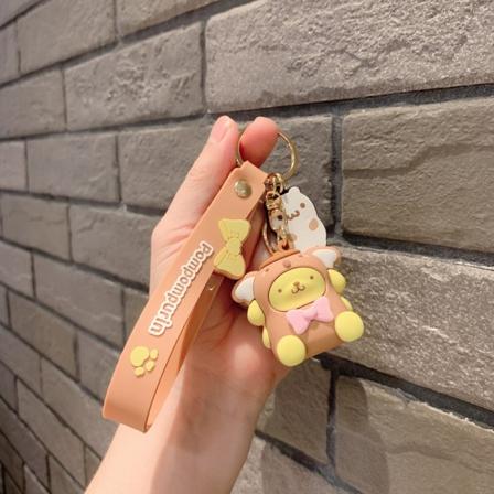 2 kpl lasten avaimenperä, Pom Pom Purin avaimenperä, avaimenperän lisävarusteet