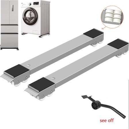 Møbelstativ med aftagelig base og ruller, udtrækkelig apparatbase egnet til vaskemaskiner, køleskabe, tørretumblere osv._max