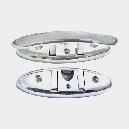 Folding cleat / bollard for boat, stainless steel, 202 mm