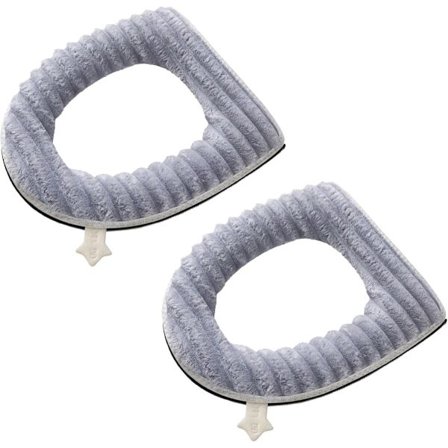 ING 2 kpl pestäviä vetoketjullisia WC-istuimen päällisiä, pehmeä joustava ruudullinen mukavuutta ja lämpöä varten talvikäyttöön kodin 