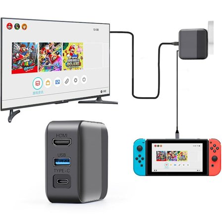 MultiHub Kompatibel med Nintendo Switch 3 i 1 dokkingsett EU-versjon