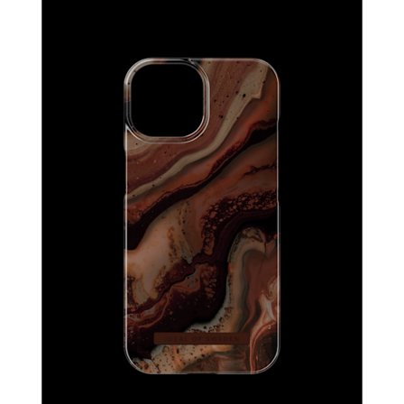Printed Case iPhone 15 Dark Amber Marble