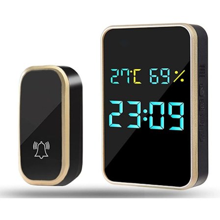 Vandtæt og automatisk trådløs udendørs dørklokke uden batter