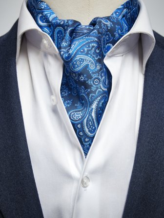 John Henric Men's Dunkelblauer Paisley Krawattenschal Size Onesize