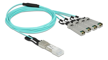 Delock Ethernet 40GBase-AOC-kabel - 3 m - akvamarin