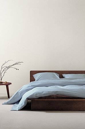 Jotex - Percale Påslakanset Dubbelsäng Ekologisk Dimblå ZACK - Köp Dubbelsäng hos Jotex