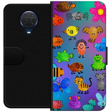 Kompatibel Tegnebogsetui til Nokia G20 Little Scribble Friends