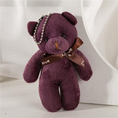 Teddy Bear Plyschleksaksnyckelring och Siamese Bear Small Gift Keycha Blue