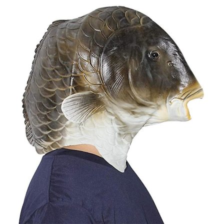Trick Toy For Kids/adults Realistic Fish Mask Relieve Stress Animal Head Mask