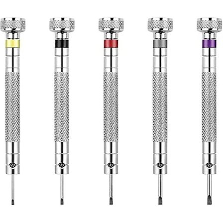 Urmager Præcisionsskruetrækker Sæt Med 5 Reversible Blade Til Reparation Af Ure, Briller, Smykker