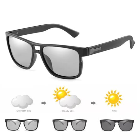 Nya Polariserade Fotokromatiska Solglasögon Män Körning Kameleont Glasögon Man Dag Nattseende Förare Glasögon Lentes Sol Hombre