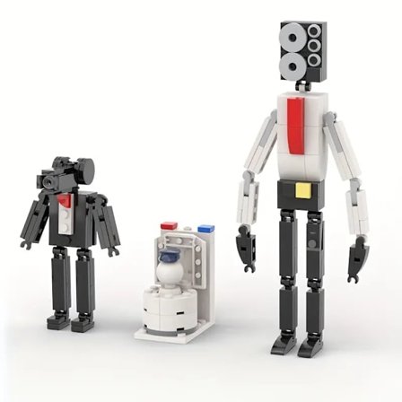 Byg dit eget eventyr med Skibidi Toilet Woffer Man byggeklodser - Perfekt til børn!